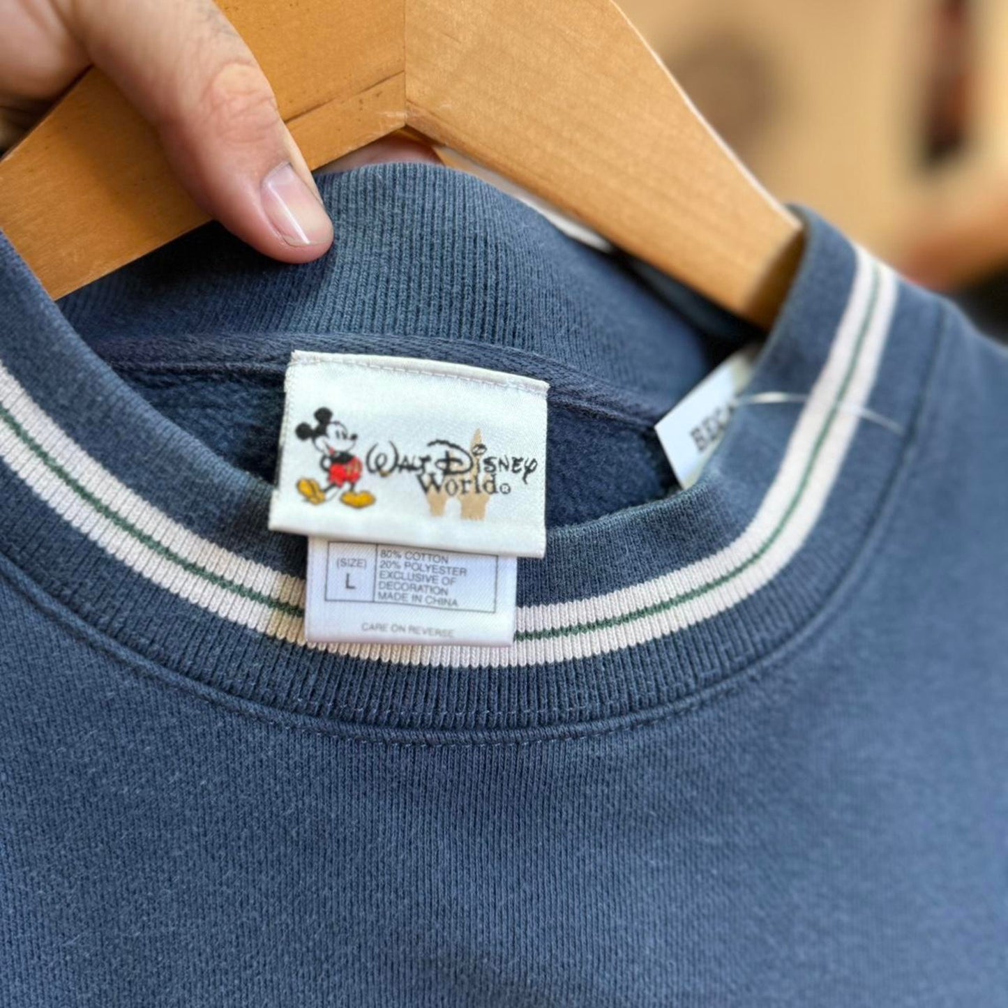 Vintage 90s Disney World Leonardo Da Vinci Mickey Crewneck - Large