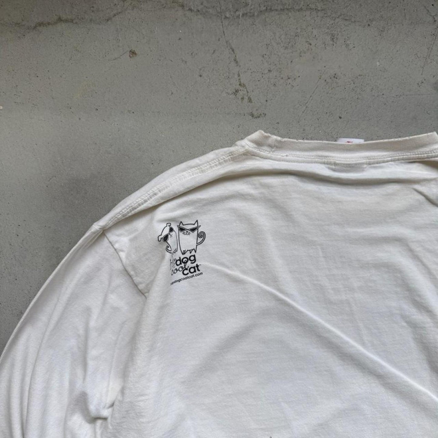 Vintage Y2K Hip Dog Cool Cat Long Sleeve T-Shirt - X-Large