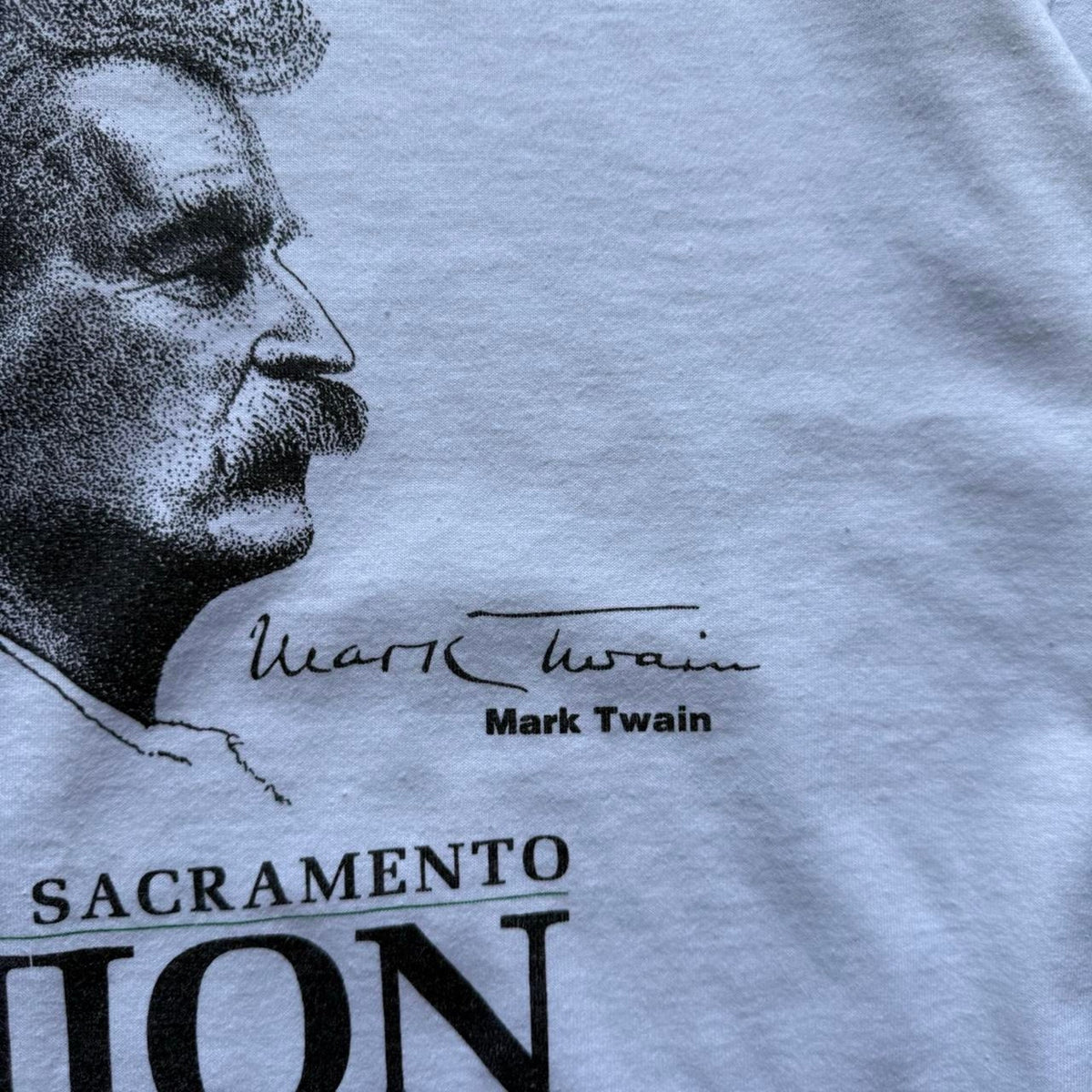 Vintage 90s Save the Union Mark Twain Art T-Shirt - X-Large