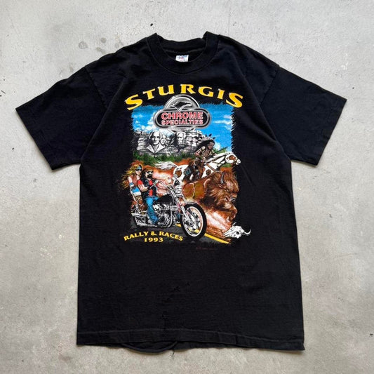 Vintage 1993 Sturgis Chrome Specialties Motorcycle Biker T-Shirt - Large
