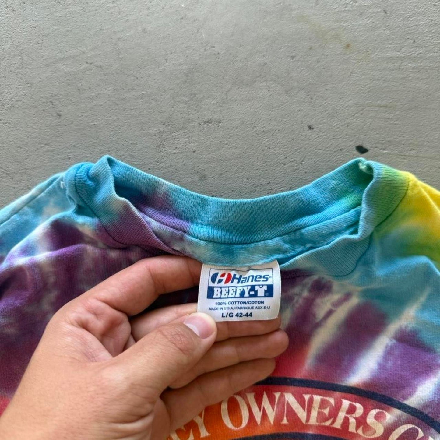 Vintage 90s Harley Davidson Motorcycles Tie Dye Crop Top - Large