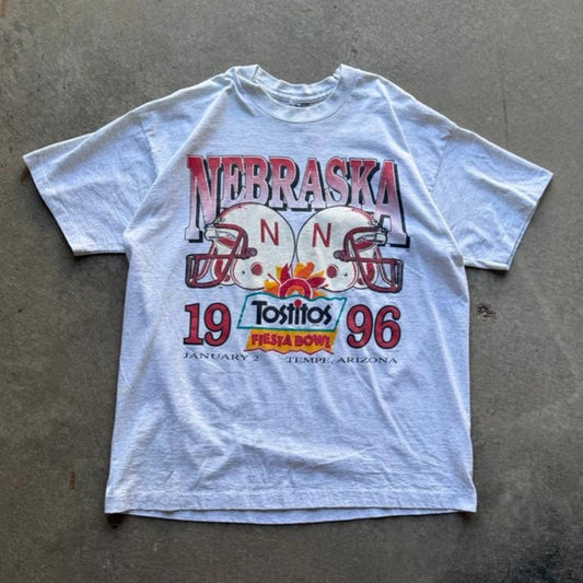Vintage 1996 Nebraska Huskers Tostitos Bowl T-Shirt - X-Large
