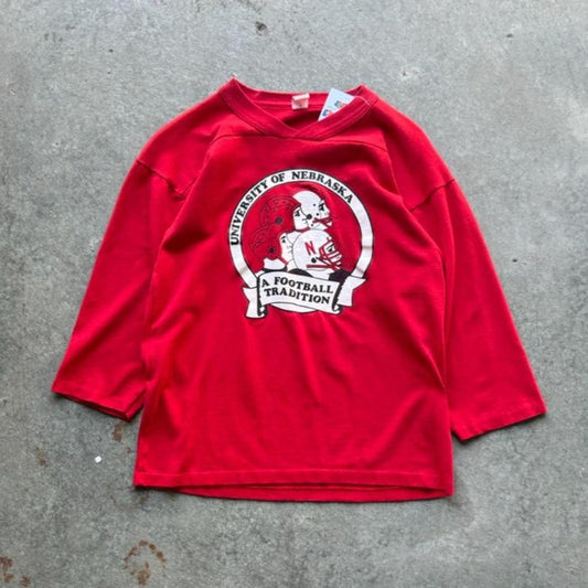Vintage 80s Nebraska Huskers Long Sleeve T-Shirt - Large