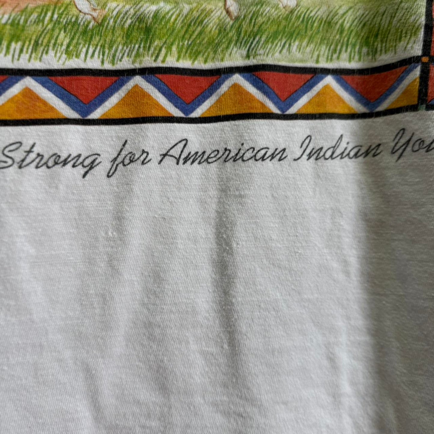 Vintage 90s Native Design Horse Animal Nature T-Shirt