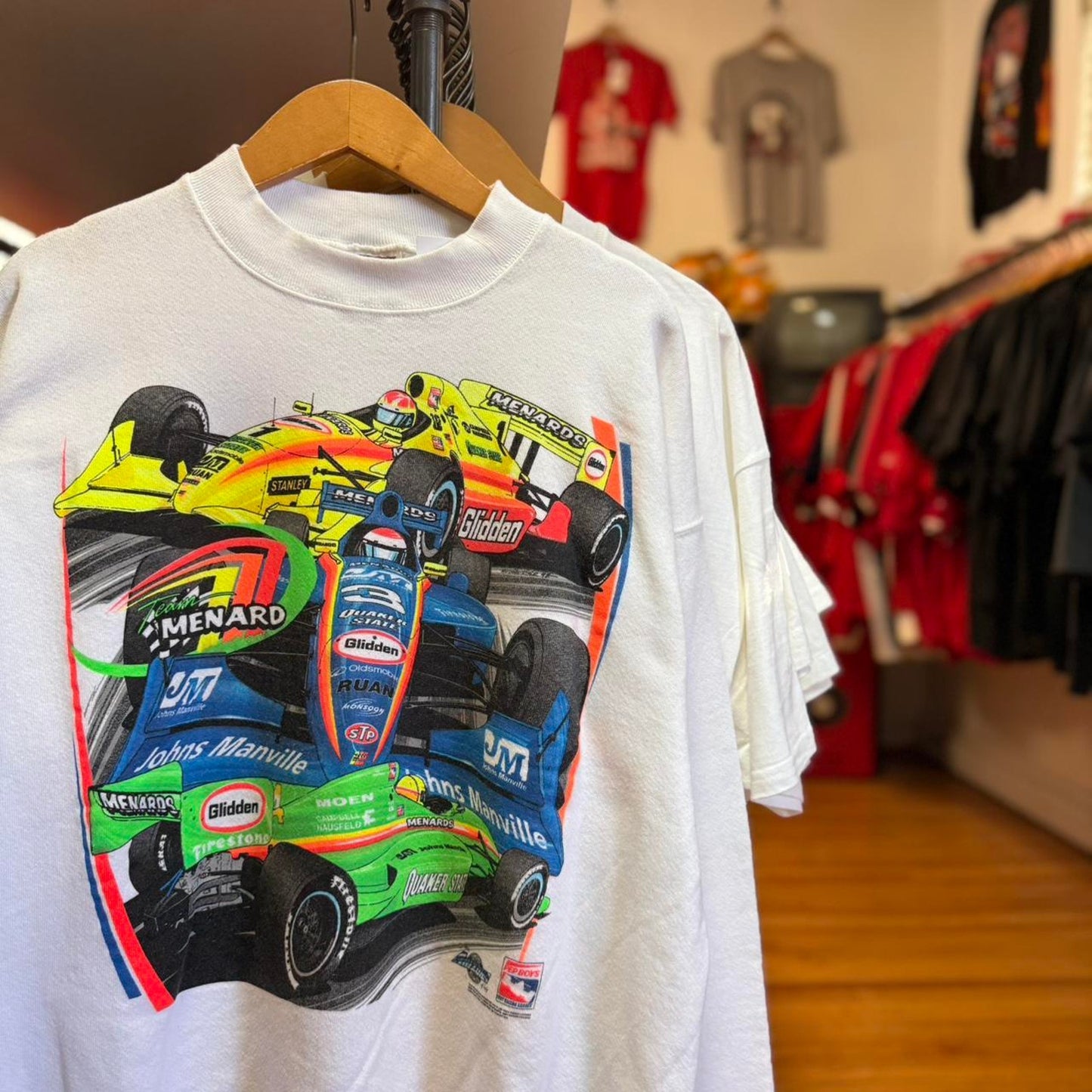 Vintage 90s Indy 509 Racing Racecar Crewneck - X-Large