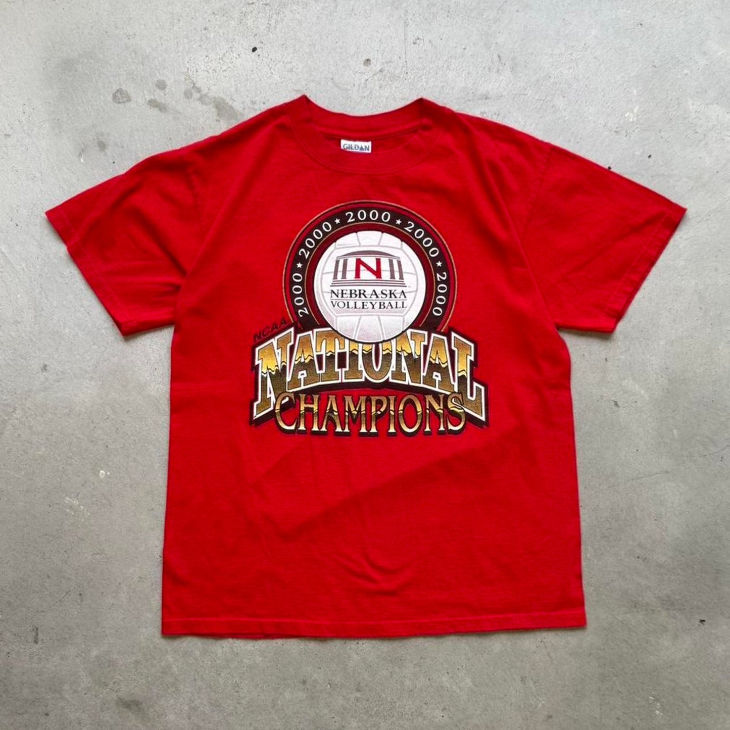 Vintage 2000 National Champions Nebraska Huskers Volleyball T-Shirt - Medium