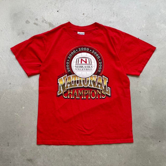 Vintage 2000 National Champions Nebraska Huskers Volleyball T-Shirt - Medium