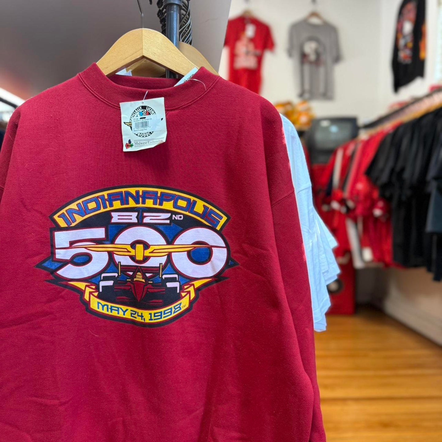 Vintage 90s Indy 500 Racing NASCAR Crewneck - X-Large