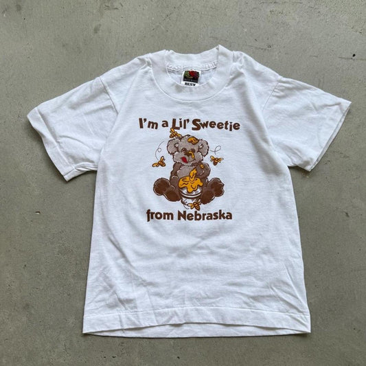 Vintage 90s I’m a Lil Sweetie From Nebraska Honey Bear T-Shirt - Kids 10-12
