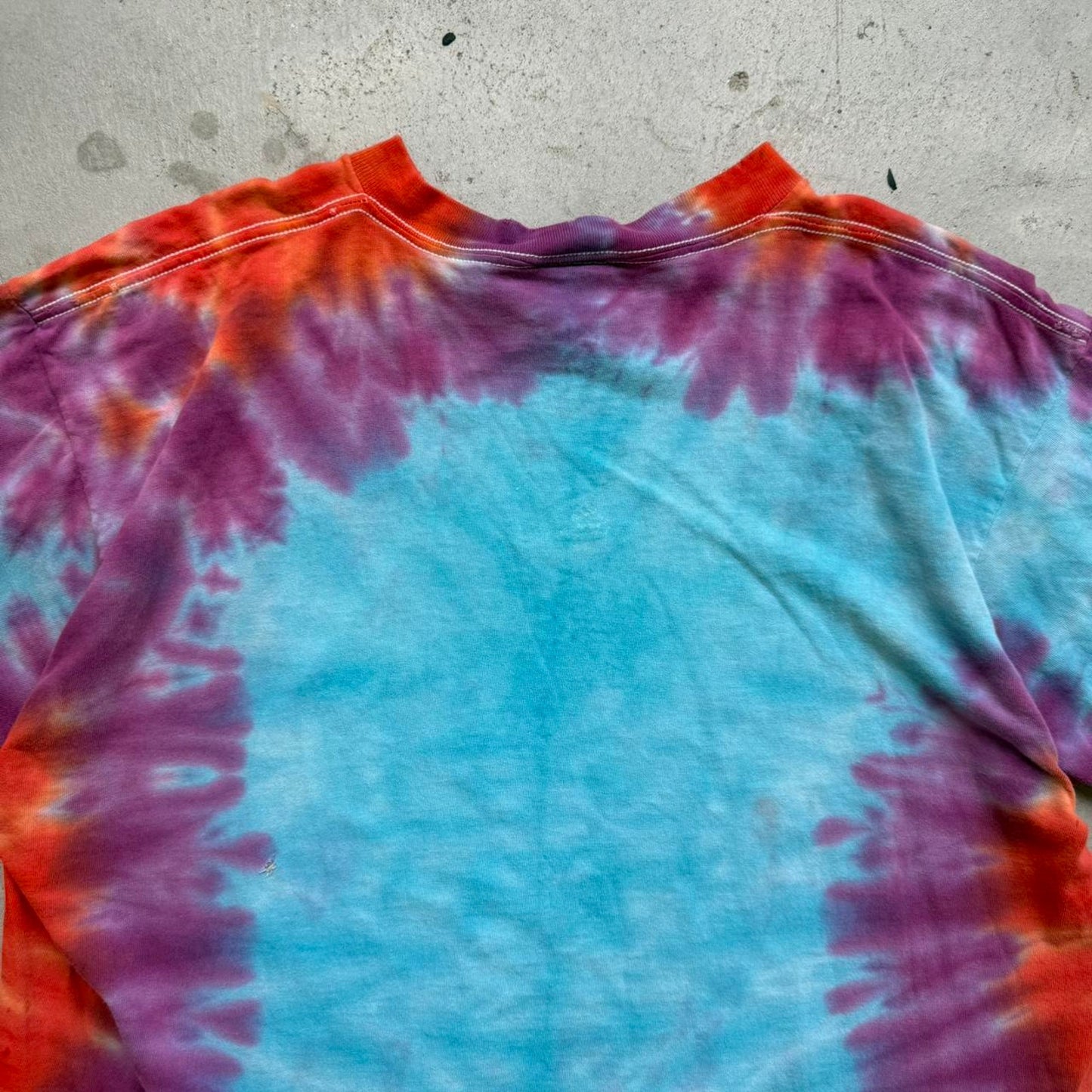 Vintage 90s Tie Dye Mushroom Spiral T-Shirt - X-Large