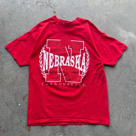 Vintage 90s Nebraska Huskers N T-Shirt - X-Large
