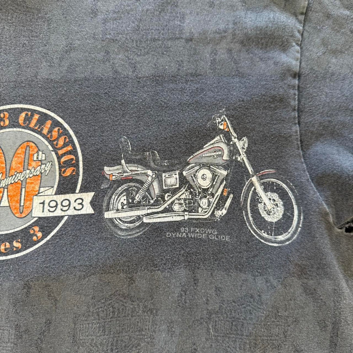 Vintage 90s Harley Davidson Motorcycles All Over Print Biker T-Shirt - Large