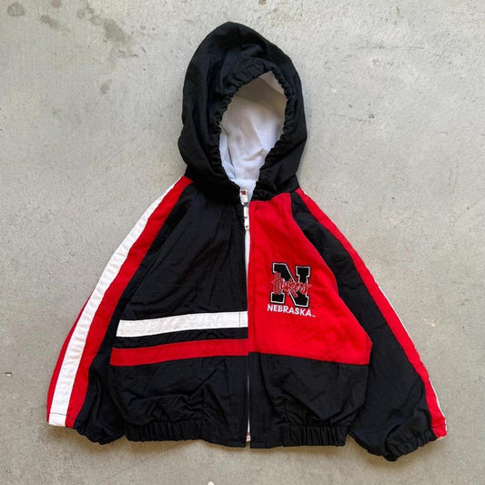 Vintage 90s Nebraska Huskers Windbreaker Jacket - Kids 12-18 Months