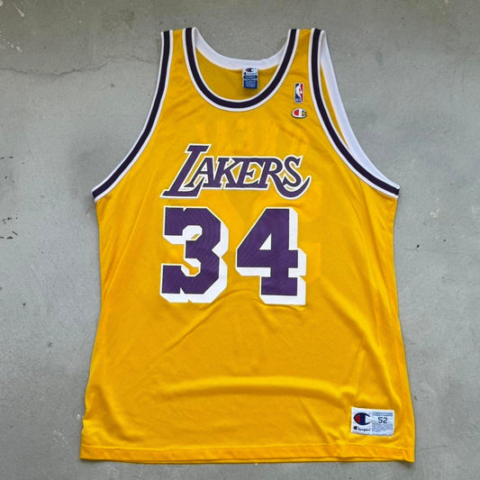 Vintage 90s Shaquielle O’Neil Shaq Lakers Champion Jersey - X-Large