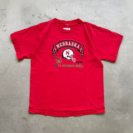 Vintage 1995 Nebraska Huskers FedEx Orange Bowl T-Shirt - Large