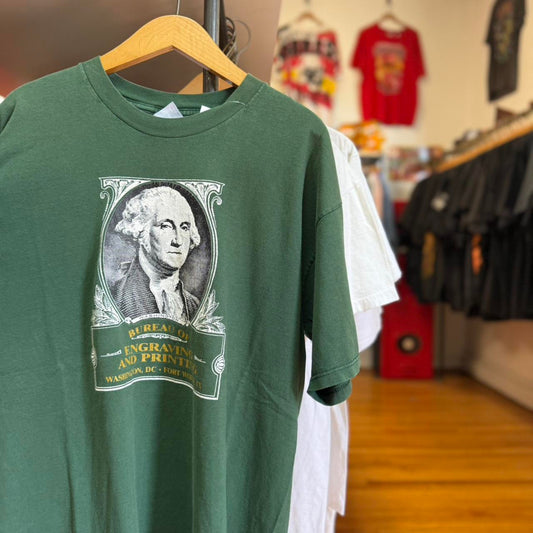 Vintage 90s US Mint George Washington Money T-Shirt