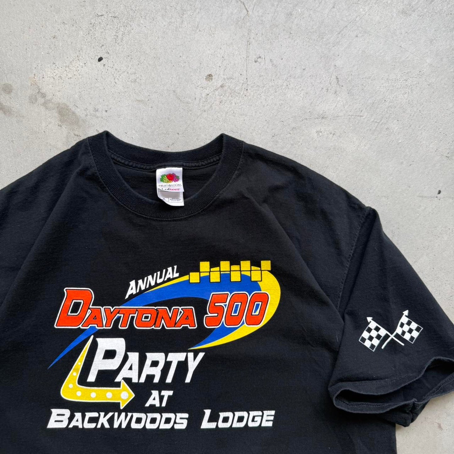 Vintage Daytona 500 Party at Backwoods Lounge NASCAR T-Shirt - X-Large