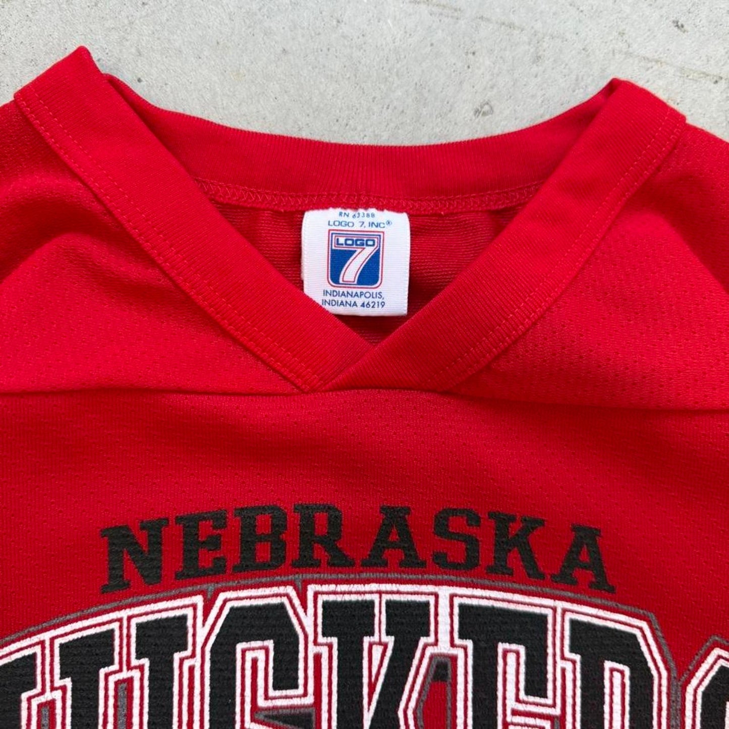 Vintage 90s Nebraska Huskers Jersey T-Shirt - Kids Medium