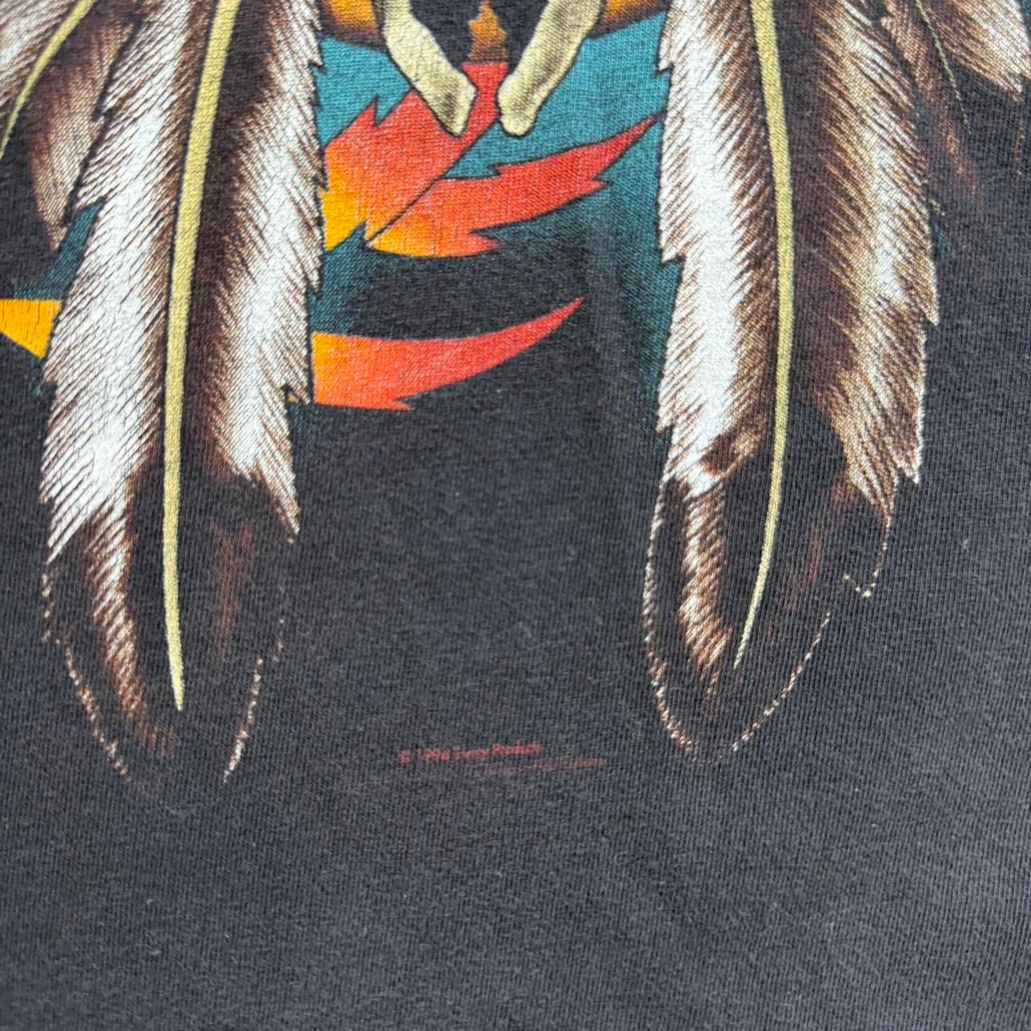 Vintage 1994 Sturgis Easyriders Flame Skull Biker T-Shirt - Large