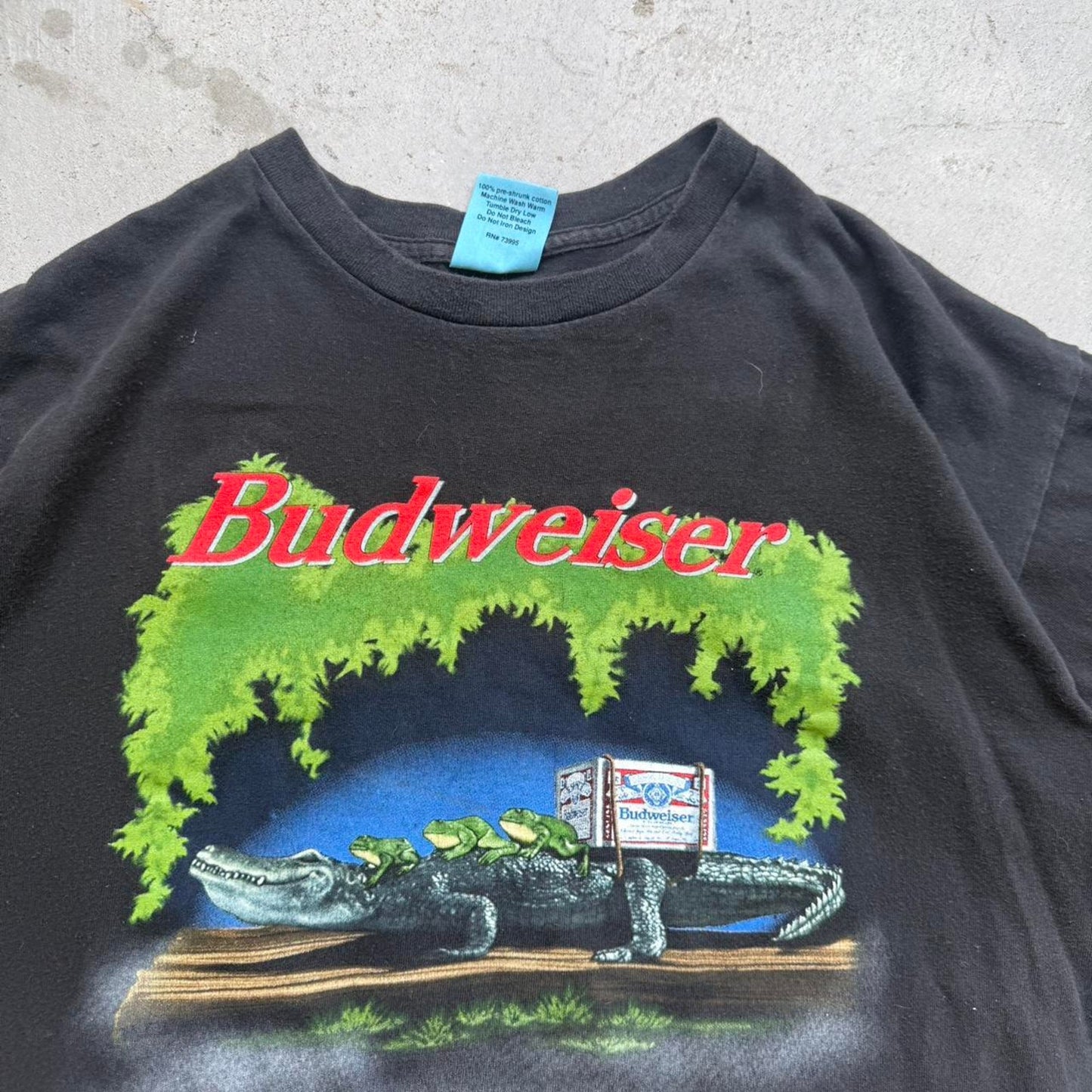 Vintage 90s Budweiser Crocodile This Buds for You Beer T-Shirt - X-Large
