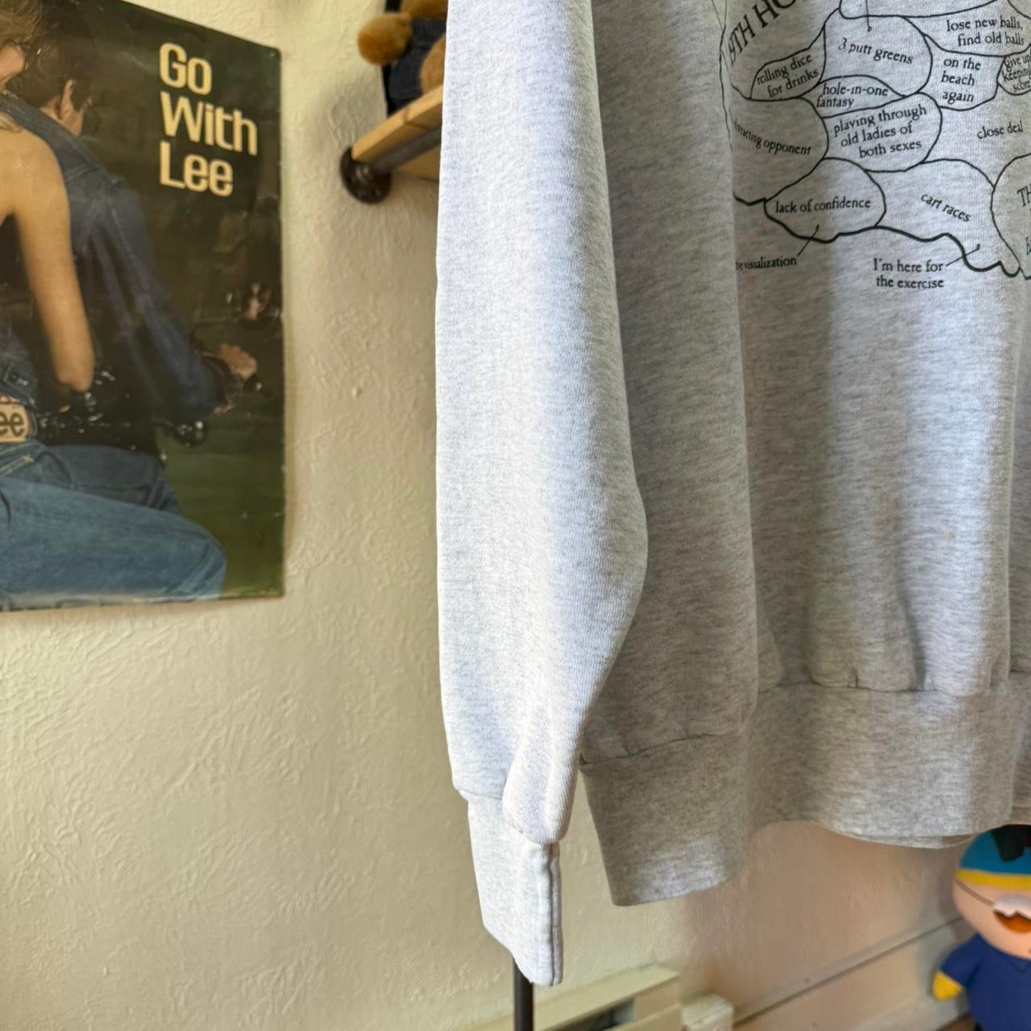 Vintage 90s A Golfers Brain Humor Comedy Crewneck - X-Large