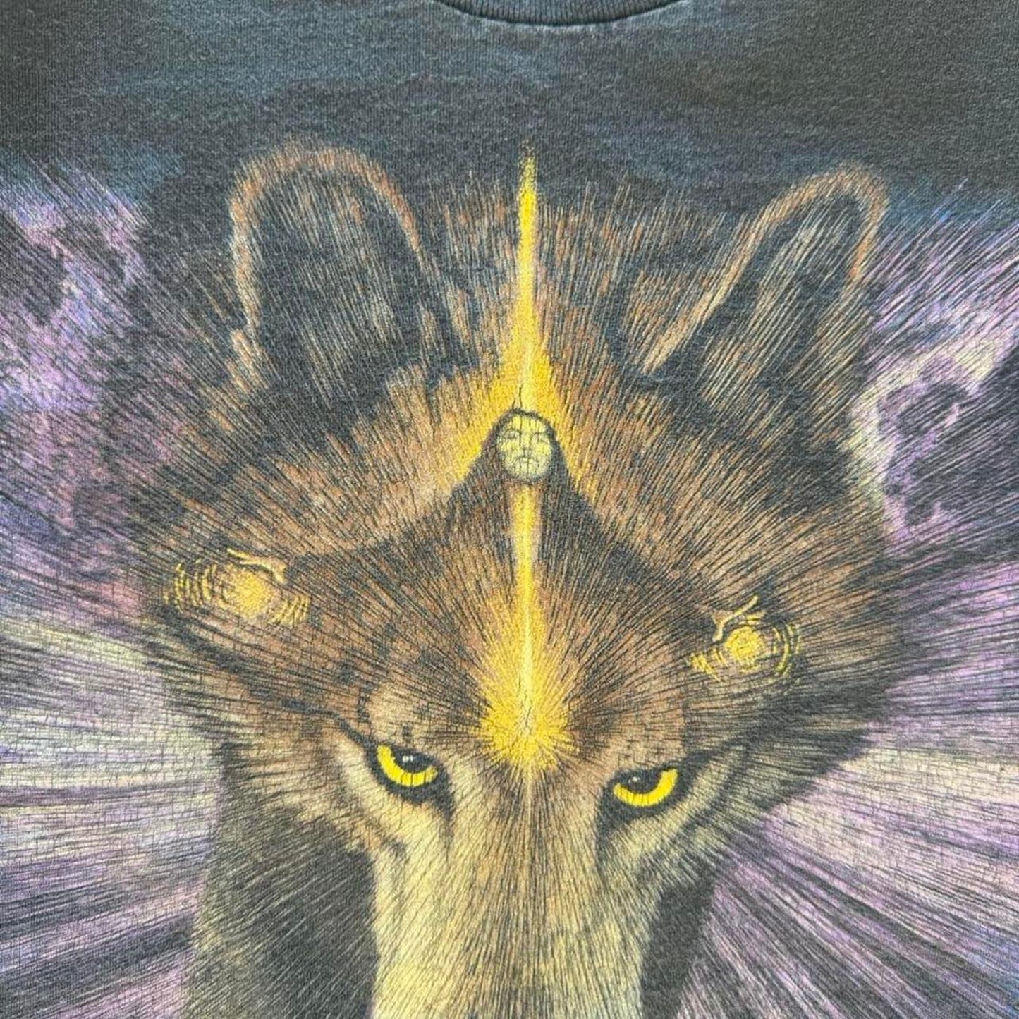 Vintage 90s Wolf Native American Animal T-Shirt - X-Large