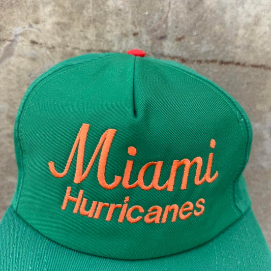 Vintage 90s Miami Hurricanes Script Snapback