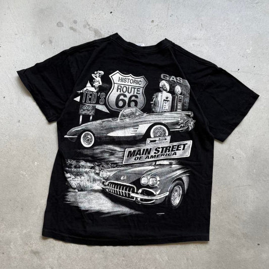 Vintage 90s Route 66 Car All Over Print T-Shirt - X-Large