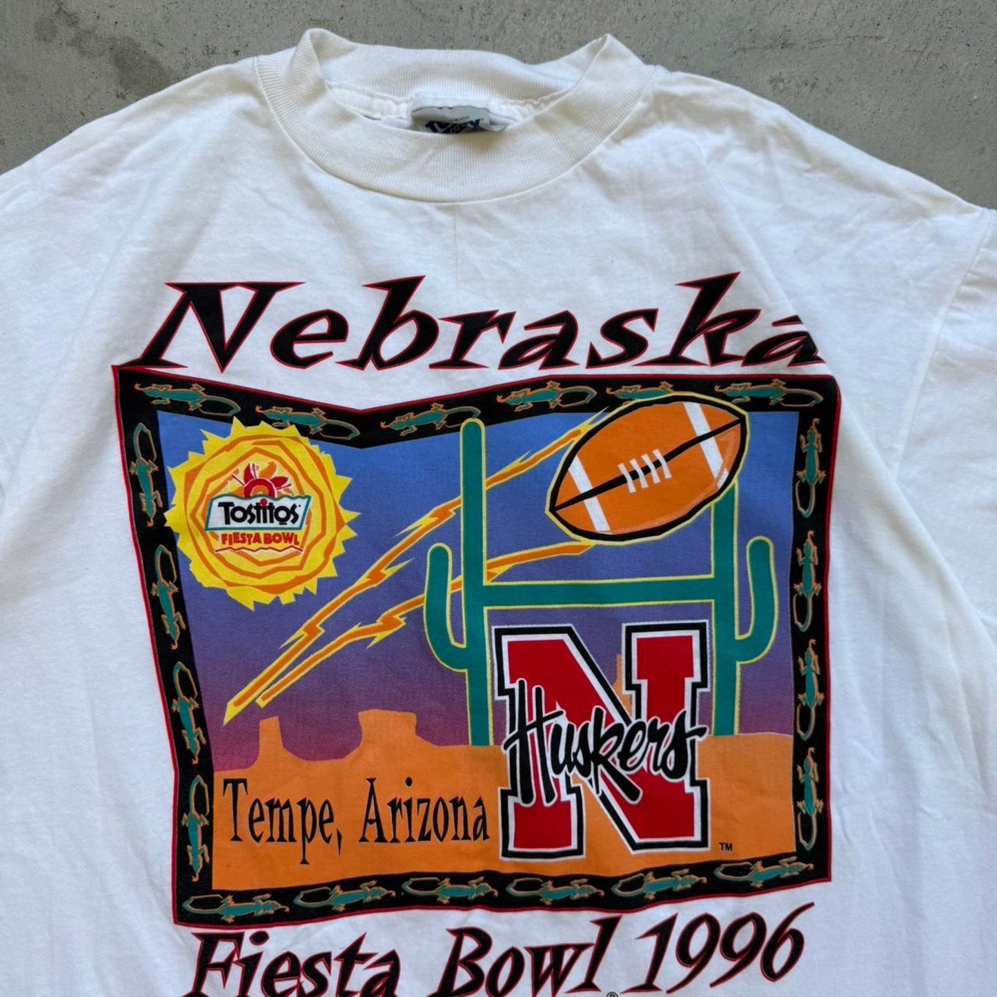 Vintage 90s Nebraska Huskers Fiesta Bowl T-Shirt - X-Large