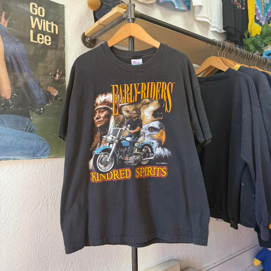 Vintage 90s Early Riders Kindred Spirits Harley Biker T-Shirt - X-Large