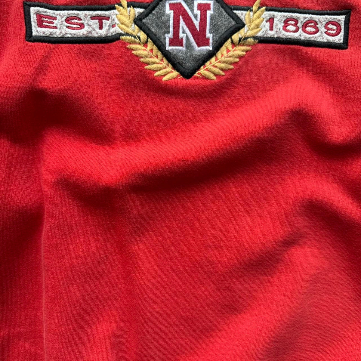 Vintage 90s Nebraska Huskers Embroidered Crewneck - X-Large