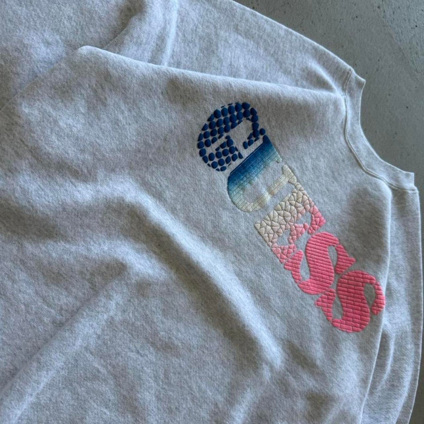 Vintage 90s Guess Originals Ombré Puff Print Crewneck - X-Large