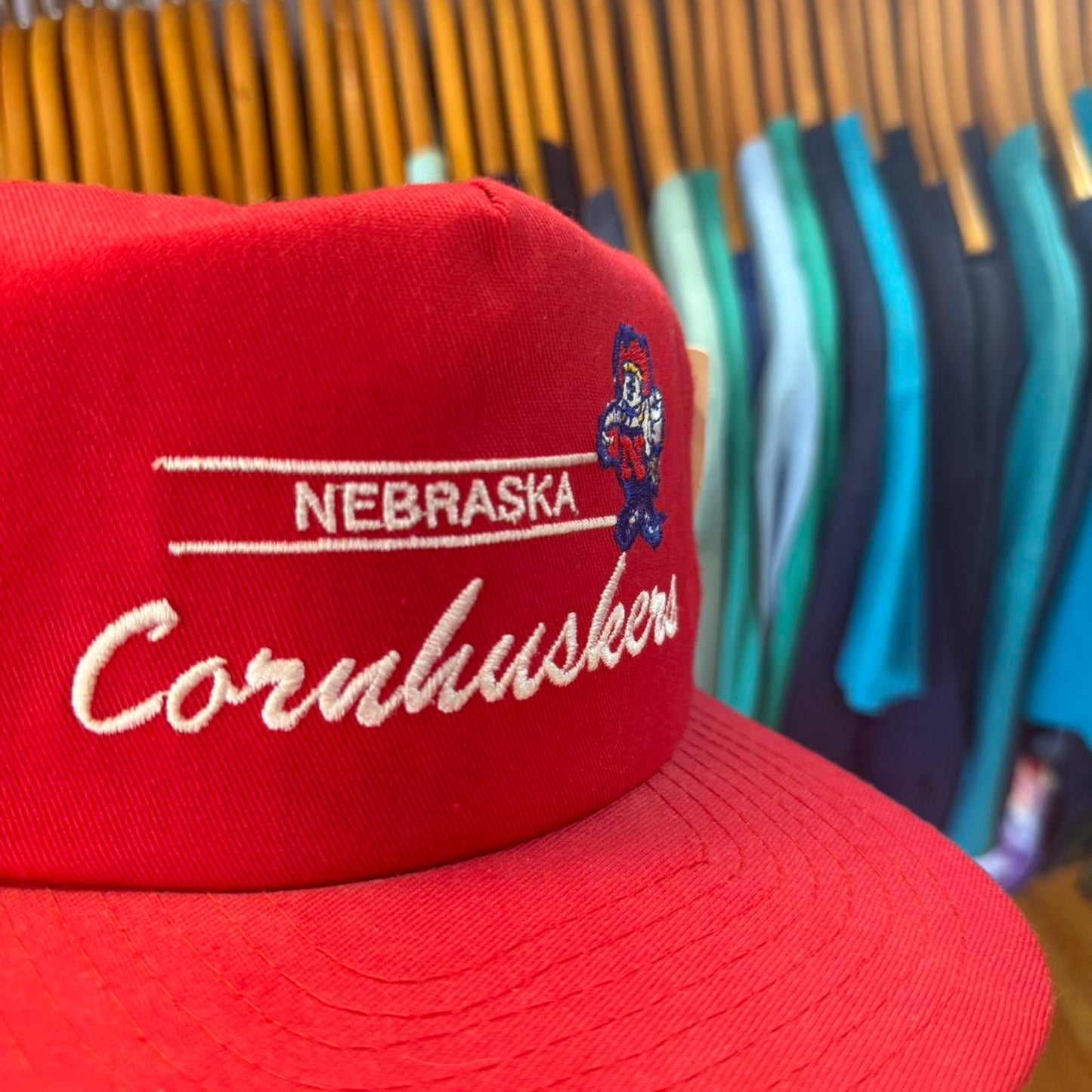 Vintage 90s Nebraska Huskers Herbie Snapback