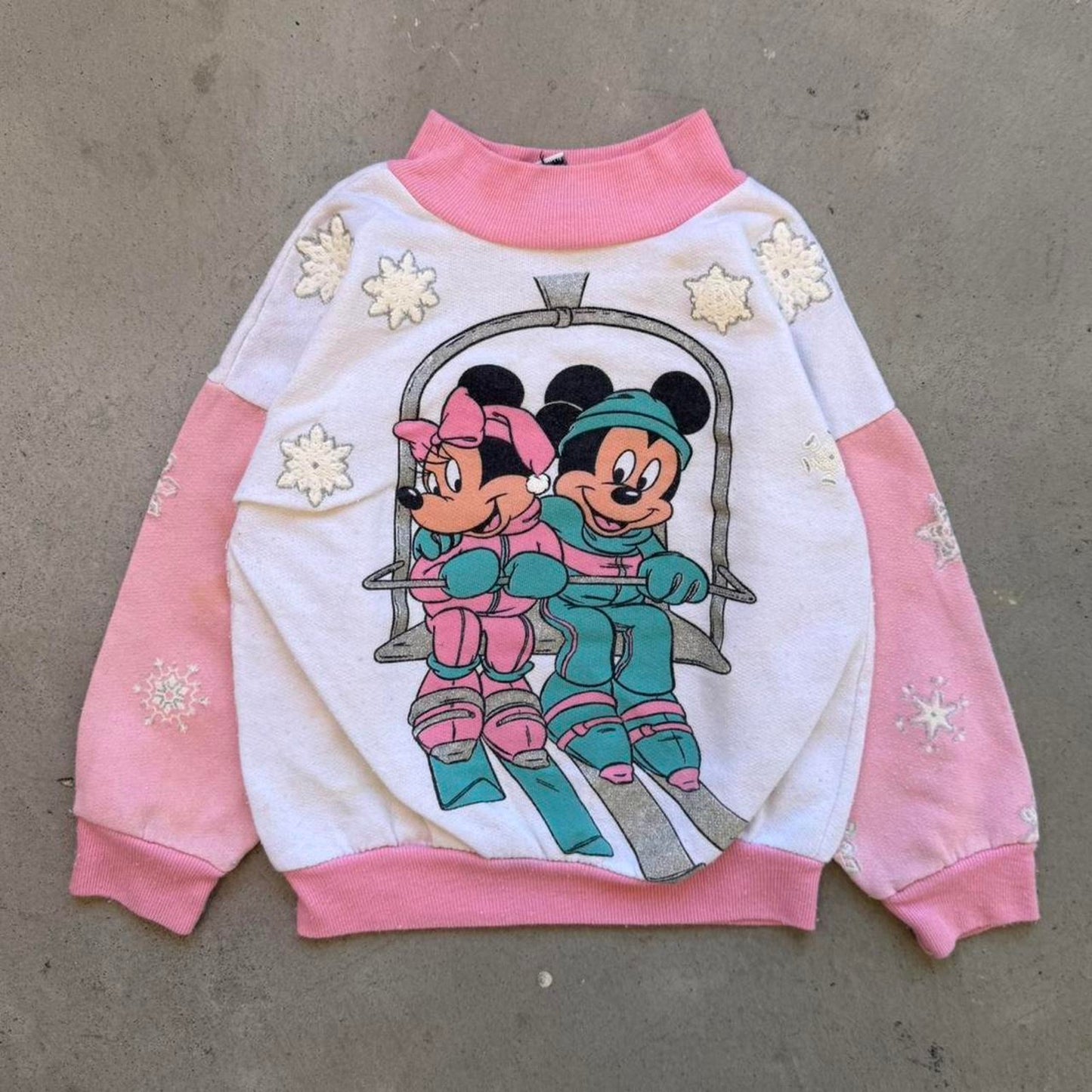Vintage 90s Disney Mickey & Minnie Mouse Crewneck - Kids Small