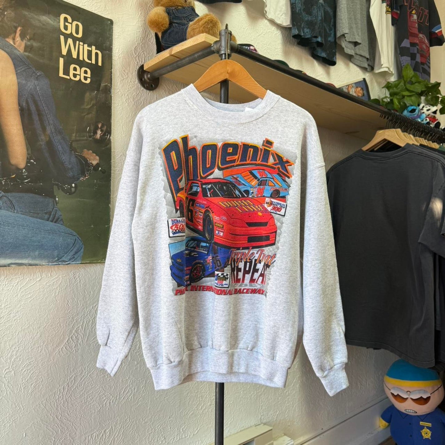 Vintage 90s Phoenix Raceway NASCAR Racing Crewneck - Large