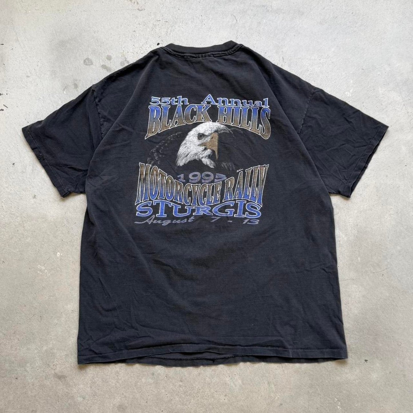 Vintage 90s Black Hills Motorcycle Rally Biker Harley T-Shirt - XX-Large