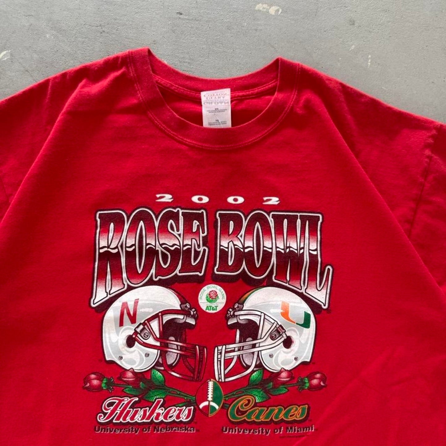 Vintage 2002 Nebraska Huskers Rose Bowl T-Shirt - X-Large