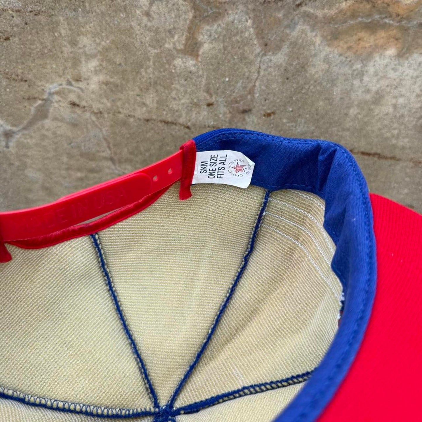 Vintage 80s Pepsi Cola Louisville Kentucky Three Stripe Trucker Cap