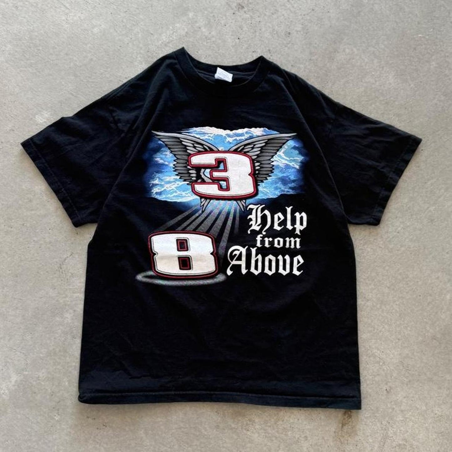 Vintage Y2K NASCAR Help From Above Dale Earnhardt T-Shirt - Large