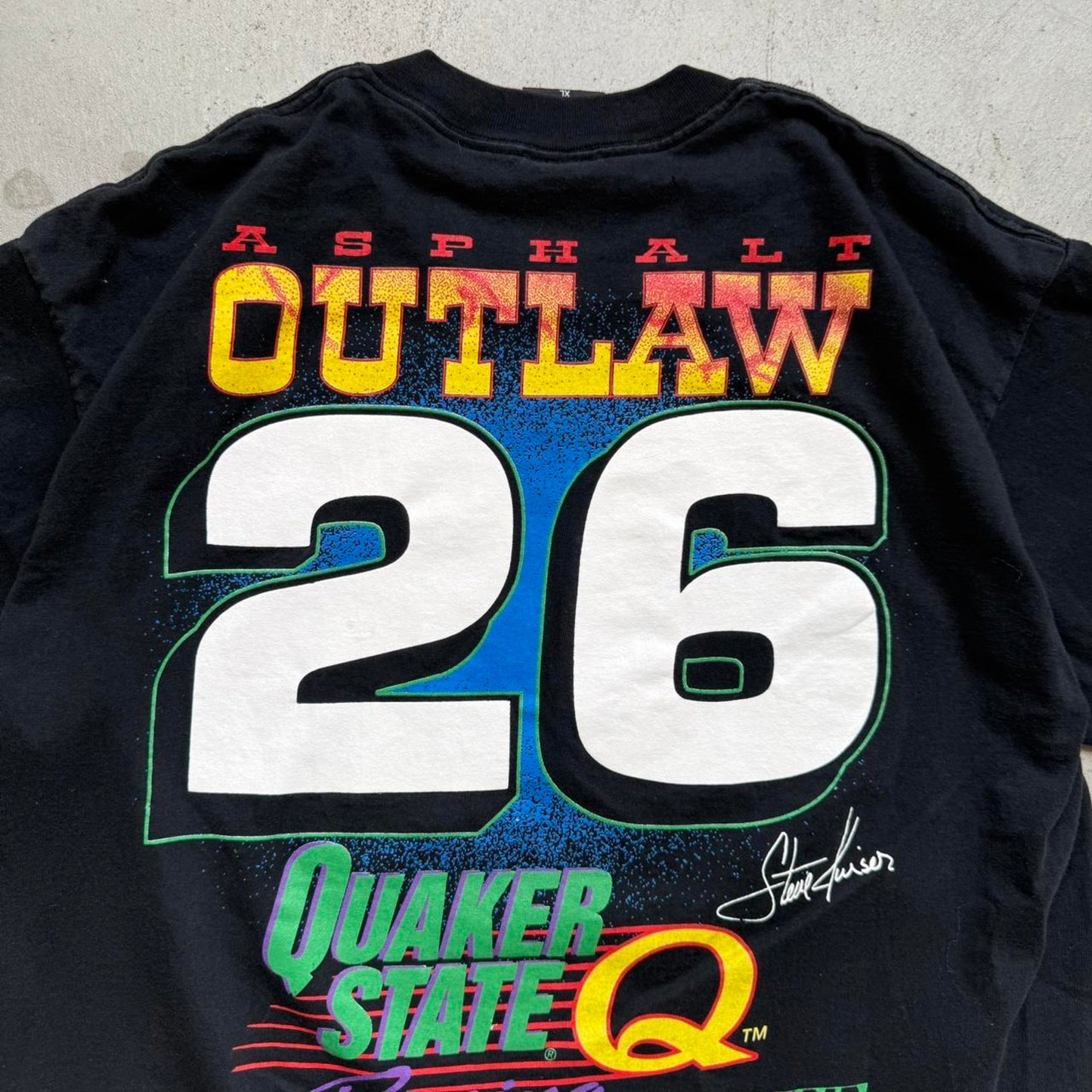 Vintage 90s Quaker State NASCAR Steve Kinder Racing Race Car T-Shirt - X-Large