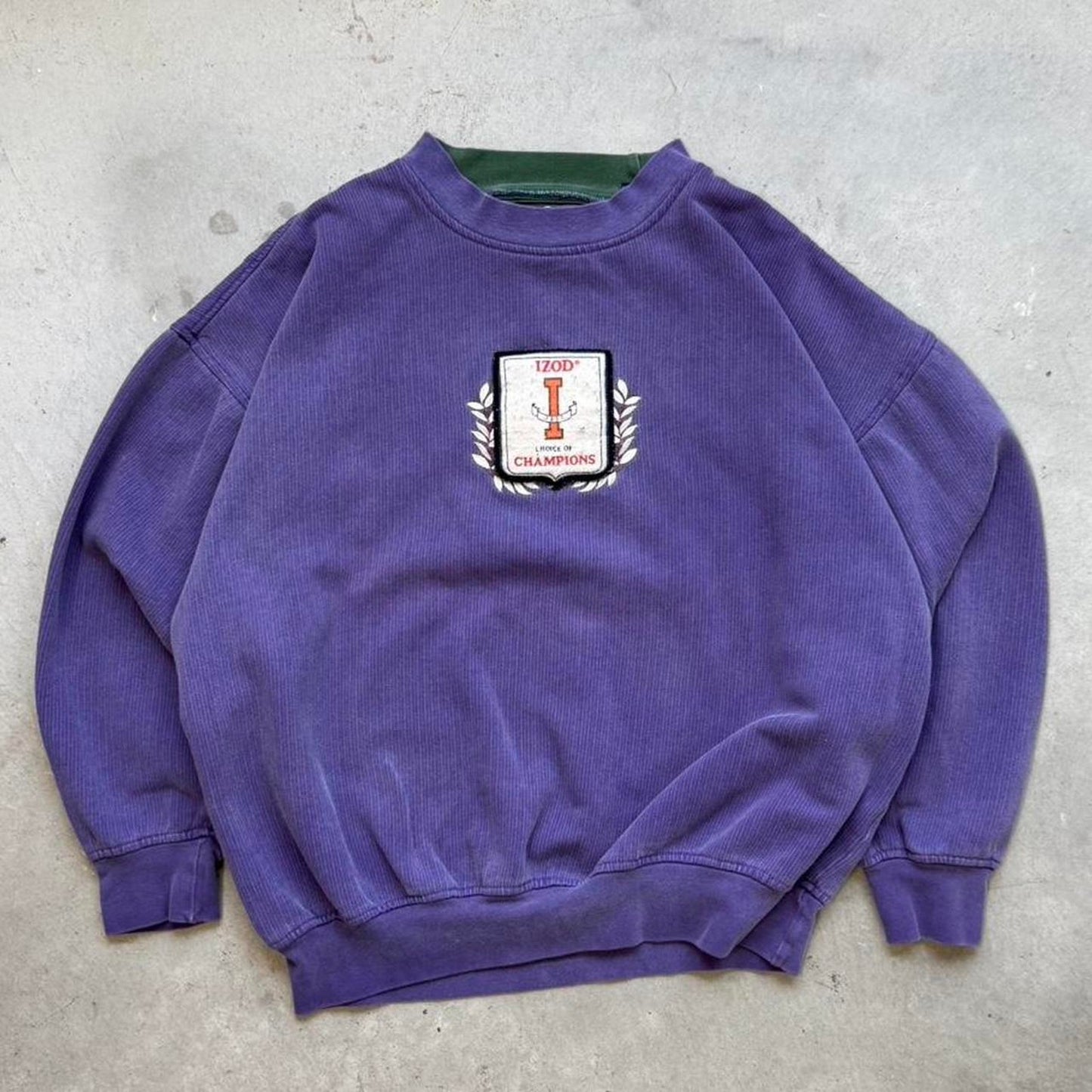 Vintage 90s Izod Crest Branded Crewneck - Large