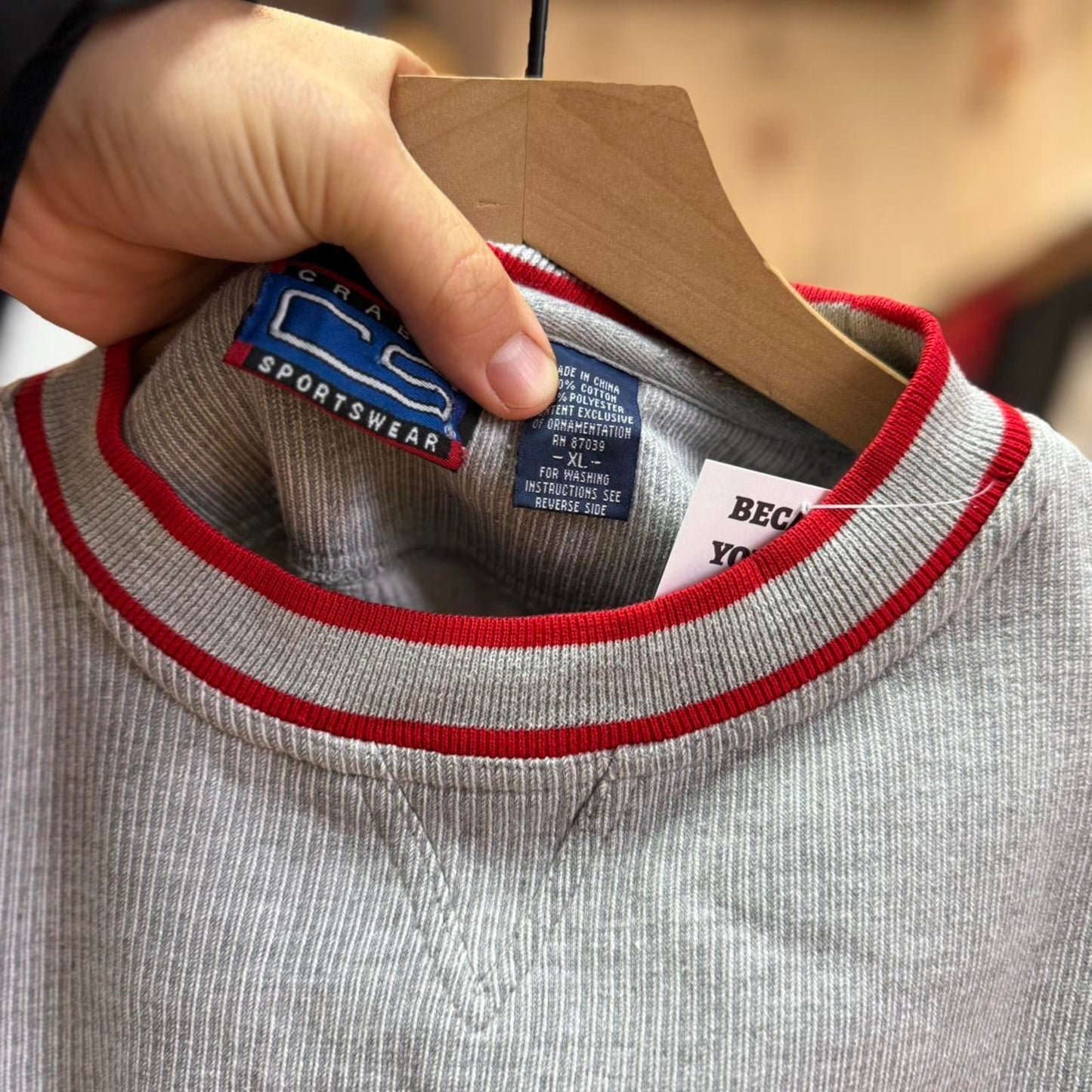 Vintage 90s Nebraska Huskers Ringed Sleeve Crewneck - Large