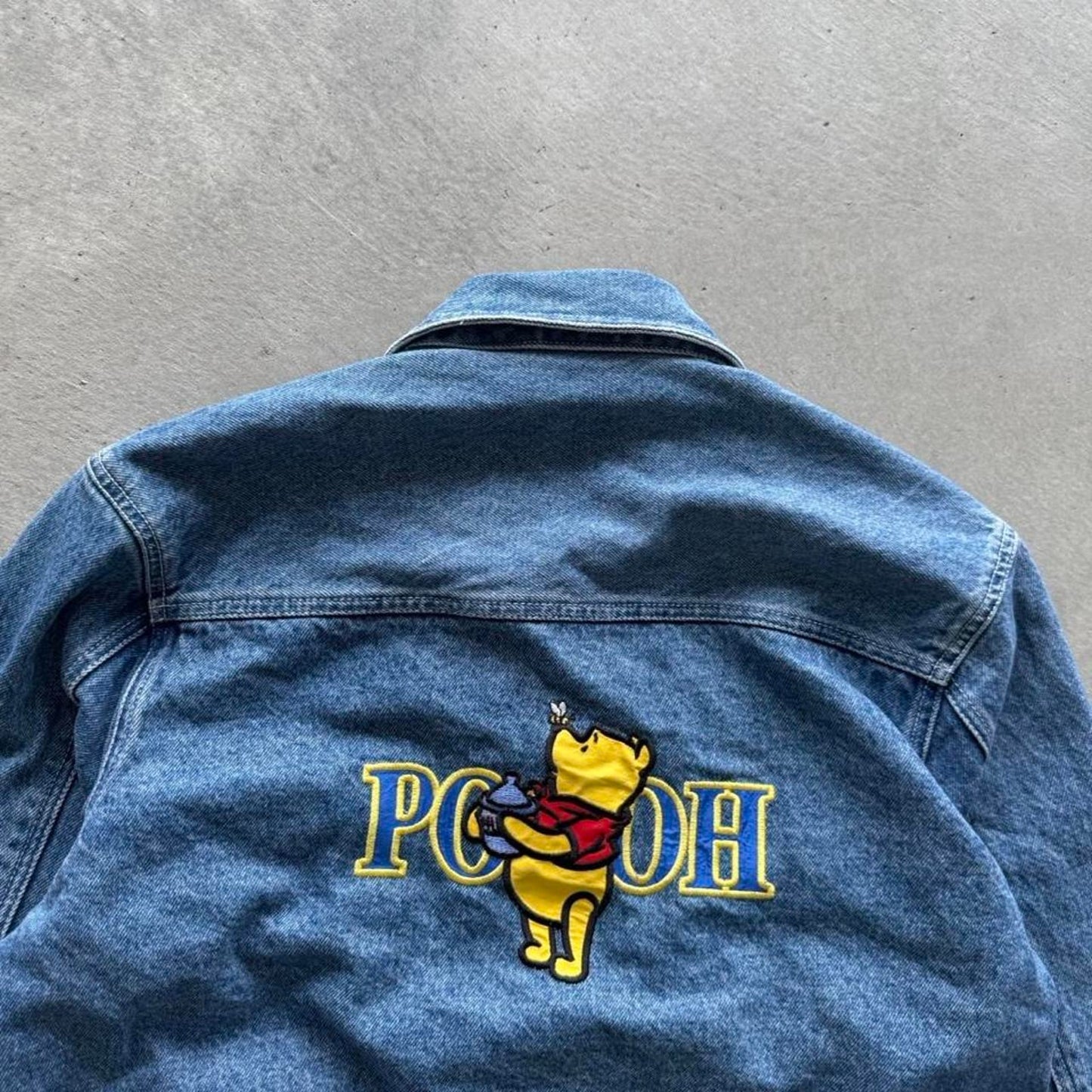 Vintage 90s Winnie the Pooh Embroidered Jean Jacket - X-Large