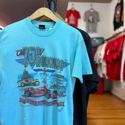 Vintage 1991 Indianapolis 500 Racing Racecar NASCAR T-Shirt - Large