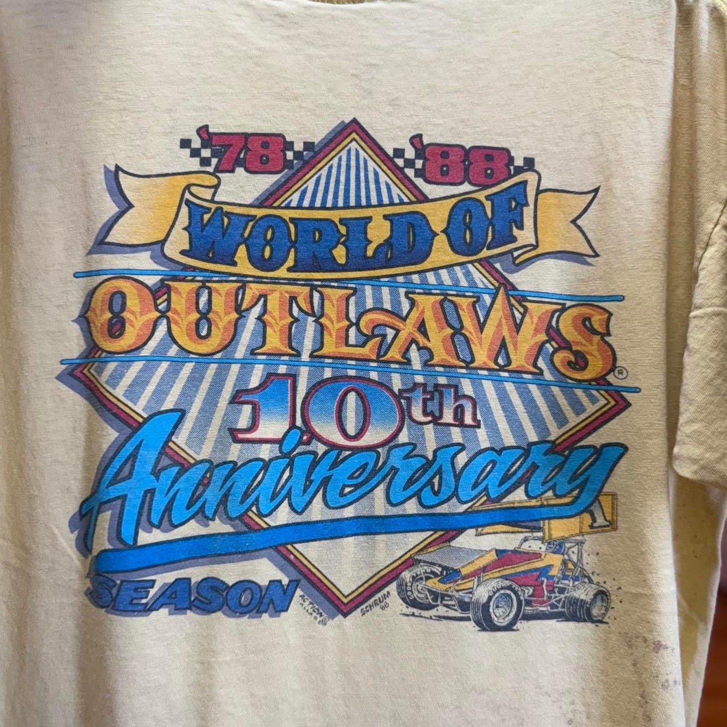 Vintage 1988 Knoxville Nationals Dirt Track Racing T-Shirt - Large