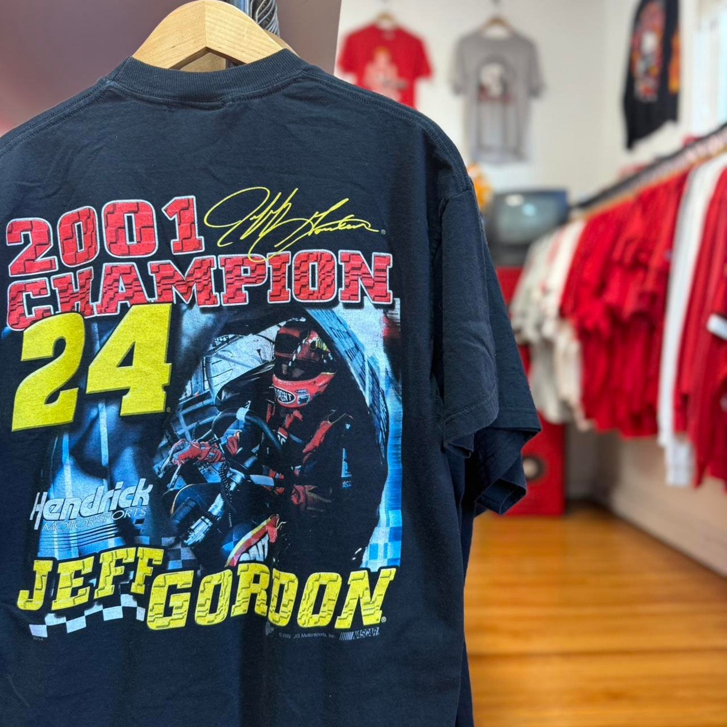 Vintage Jeff Gordon 2001 Champion NASCAR Racing T-Shirt - Large
