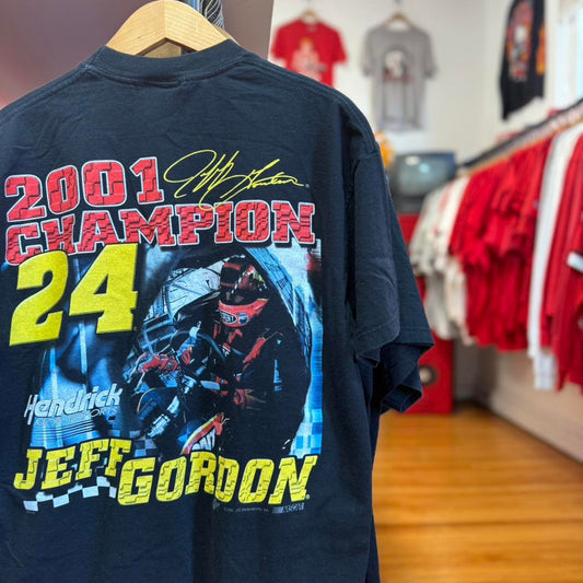 Vintage Jeff Gordon 2001 Champion NASCAR Racing T-Shirt - Large