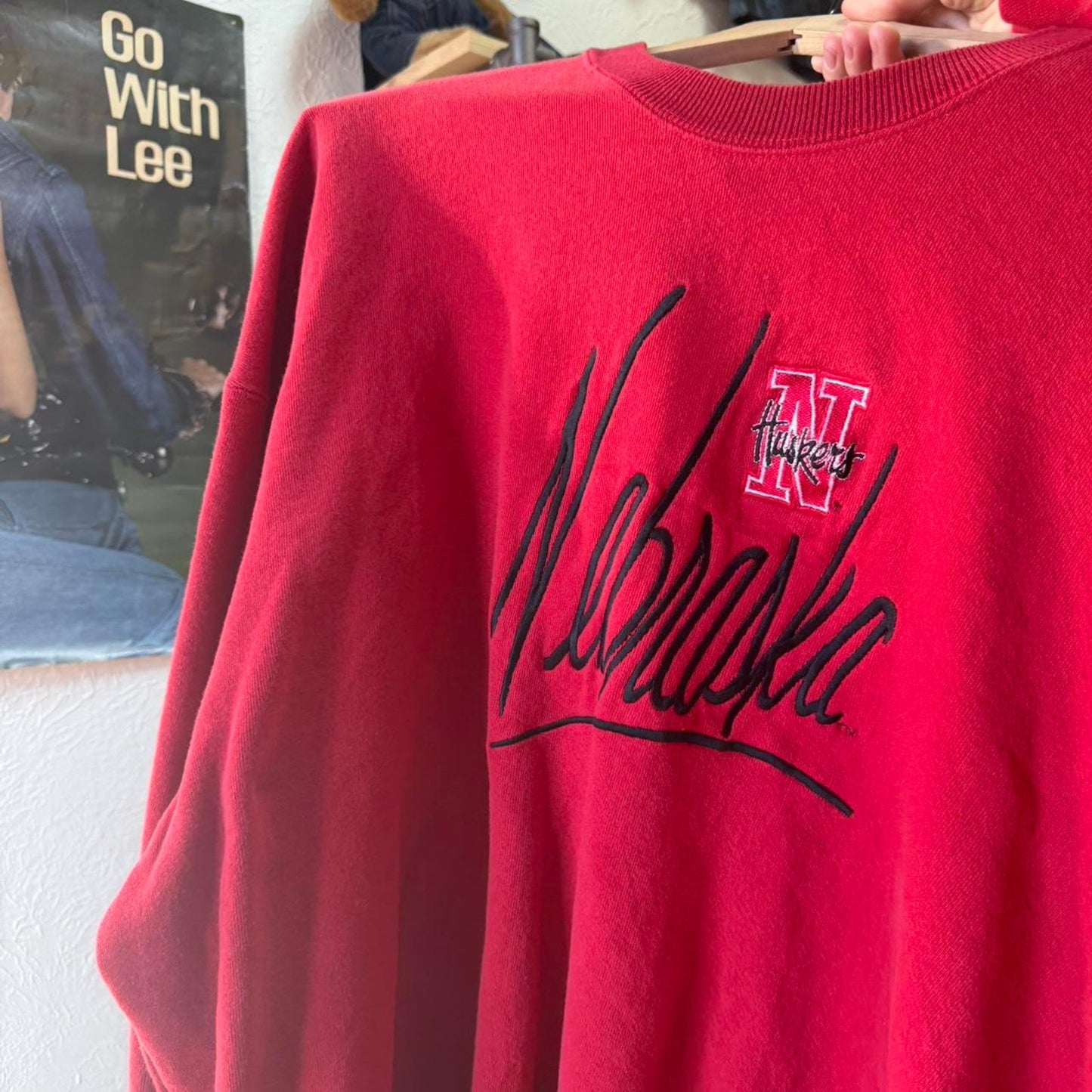 Vintage 90s Nebraska Huskers Embroidered Crewneck - XX-Large