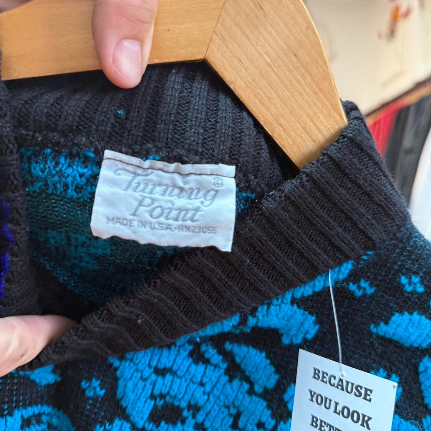 Vintage 90s Paisley Patterned Sweater - Large