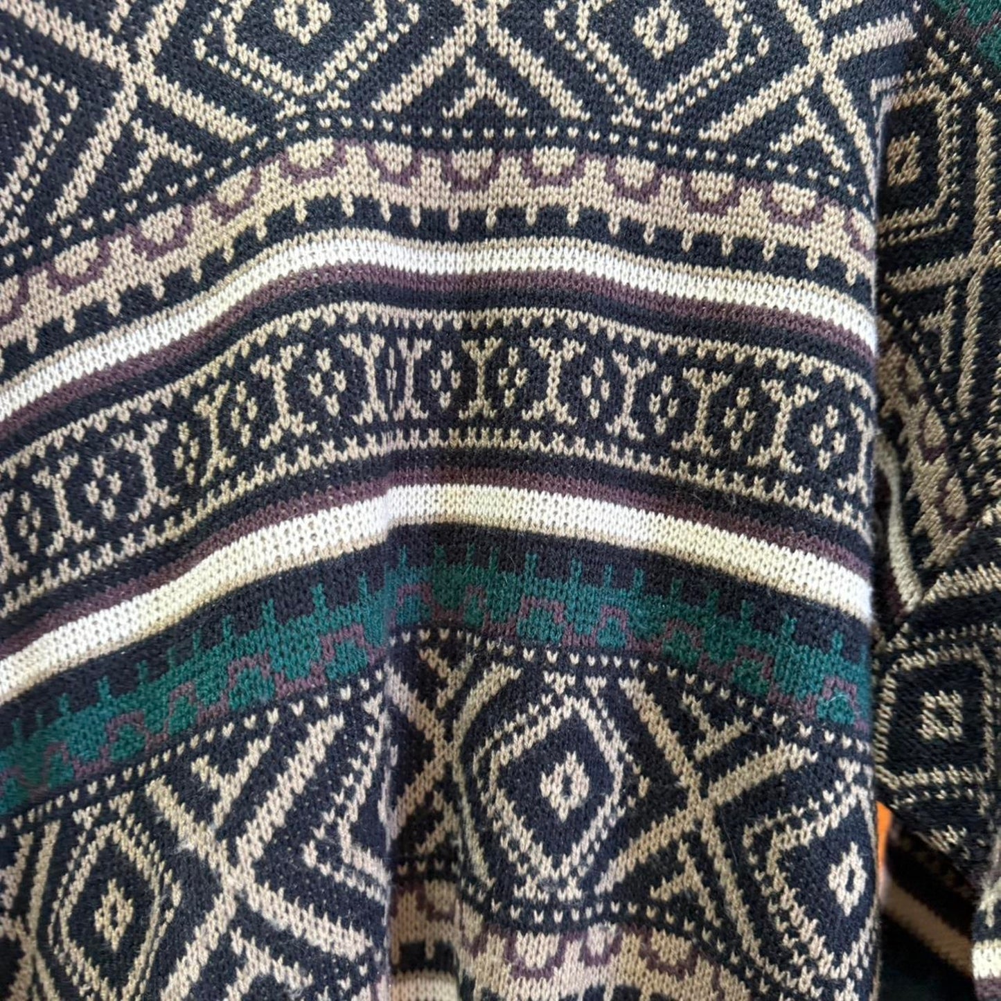 Vintage 90s Patterned Knit Sweater - XX-Large